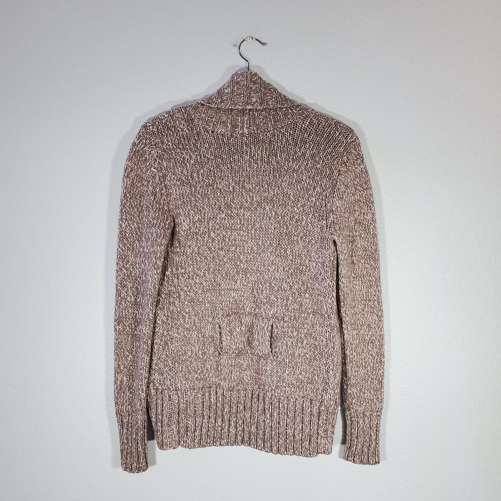 Belted Cardigan in a Pinkish Mauve - Picture 3 of 6